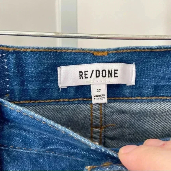 NWT Re/Done 90s High Rise Loose Jeans Destroyed Broken Blue size 27 - Picture 8 of 16
